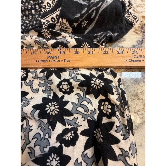 Vtg La Cera Hand-Painted Floral Muumuu Midi Dress XL Cotton Cottage Core Read - Picture 6 of 11